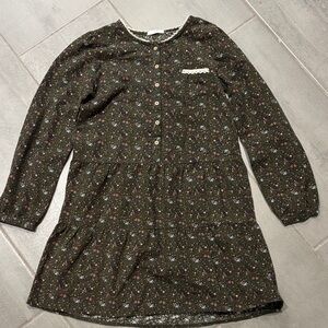 Floral Long Sleeve Kids Dress